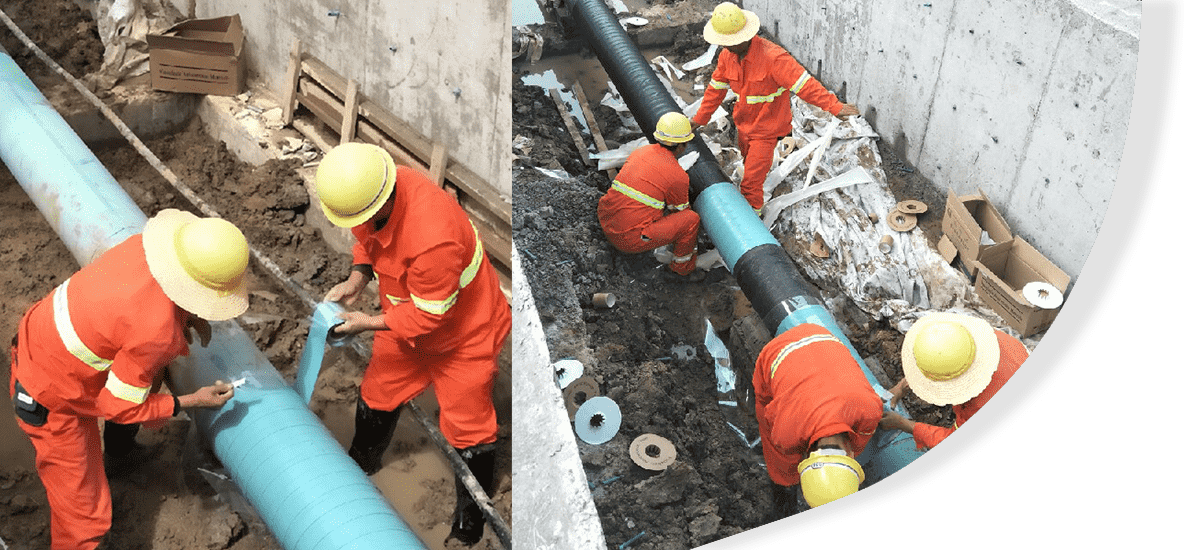 粘彈體膠帶用于新設和在役管體、構件及異形設備防腐蝕