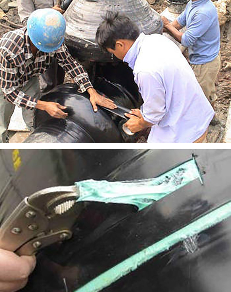 聚乙烯冷纏膠帶管道防腐施工